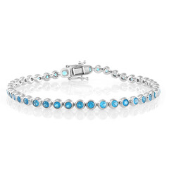 Bracciale in argento con Apatite Blu Neon