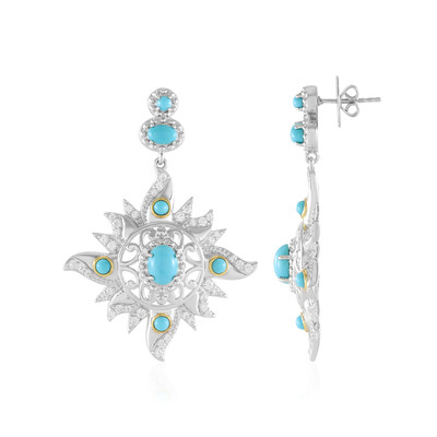 Orecchini in argento con Turchese Sleeping Beauty (Dallas Prince Designs)