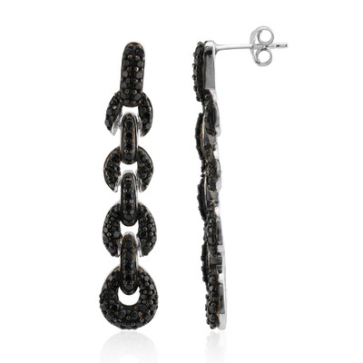 Orecchini in argento con Spinello Nero