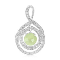 Ciondolo in argento con Prehnite