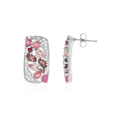 Orecchini in argento con Tormalina Rosa