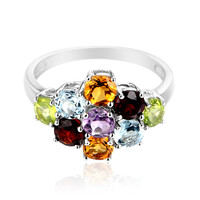 Anello in argento con Granato Mozambico