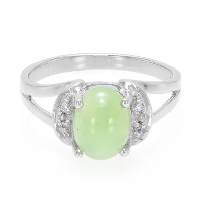 Anello in argento con Crisoprasio Imperiale