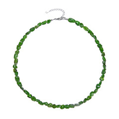 Collana in argento con Diopside Russo
