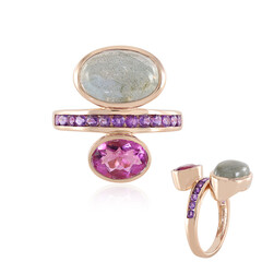 Anello in argento con Labradorite Porpora Maniry (KM by Juwelo)