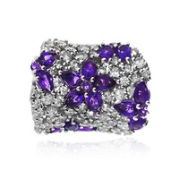 Anello in argento con Ametista Zambiana (Dallas Prince Designs)
