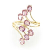 Anello in oro con Zaffiro Padparadscha (non riscaldato) (AMAYANI)
