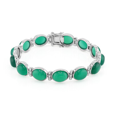 Bracciale in argento con Onice Verde