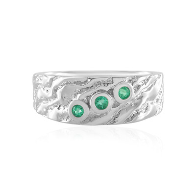 Anello in argento con Smeraldo Russo (de Melo)