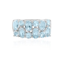 Anello in argento con Topazio Blu Cielo
