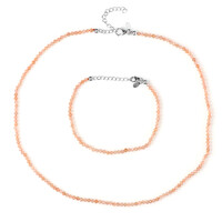 Parure in argento con Pietra di Luna Pesca