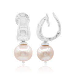 Orecchini con chiusura a clip in argento con Perla di Acqua Dolce (TPC)