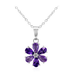 Collana in argento con Ametista Zambiana