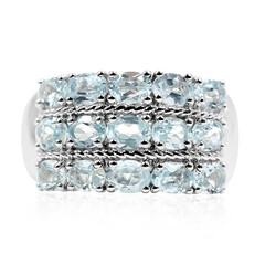 Anello in argento con Topazio Blu Cielo