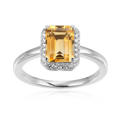 Anello in argento con Citrino
