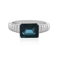 Anello in argento con Topazio Blu Londra
