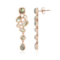 Orecchini in argento con Labradorite Verde Maniry (KM by Juwelo)