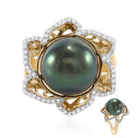 Anello in oro con Perla Tahitiana (TPC)