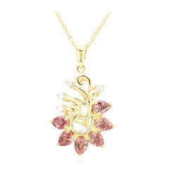 Collana in oro con Zaffiro Padparadscha (non riscaldato) (AMAYANI)