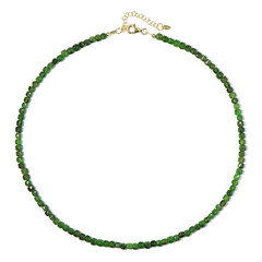 Collana in argento con Diopside Russo