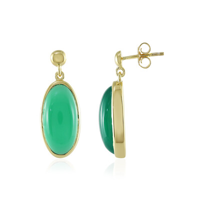 Orecchini in argento con Calcedonio Verde