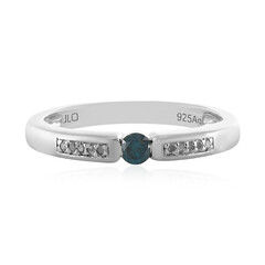 Anello in argento con Diamante Blu I3