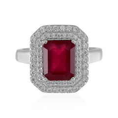 Anello in argento con Rubino del Madagascar
