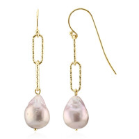 Orecchini in argento con Perla d'Acqua Dolce Rosa (TPC)