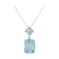 Collana in argento con Topazio Blu Cielo