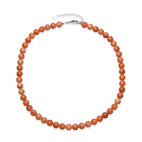 Collana in argento con Calcite Arancione