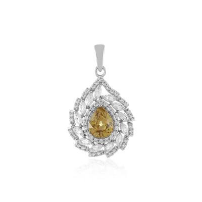 Ciondolo in argento con Zircone Giallo