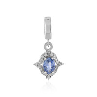 Ciondolo in argento con Zaffiro Ceylon Blu