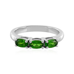 Anello in argento con Diopside Russo