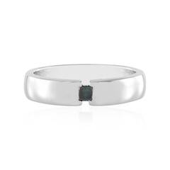 Anello in argento con Diamante Blu I3
