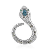 Ciondolo in argento con Topazio Blu Svizzero (Annette classic)