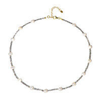 Collana in argento con Perla d'Acqua Dolce Bianca
