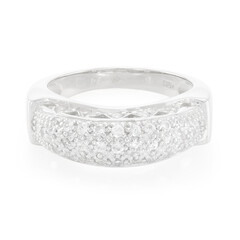 Anello in argento con Zaffiro Bianco