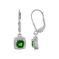 Orecchini in argento con Diopside Russo