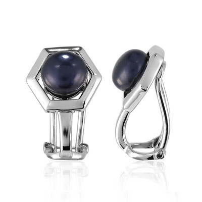 Orecchini con chiusura a clip in argento con Perla di Acqua Dolce