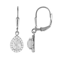 Orecchini in argento con Topazio Bianco