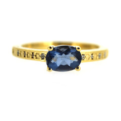 Anello in argento con Fluorite Cangiante
