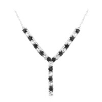 Collana in argento con Zaffiro Nero