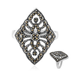 Anello in argento con Marcassite