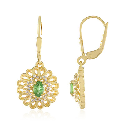 Orecchini in argento con Tsavorite della Tanzania