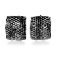 Orecchini in argento con Spinello Nero