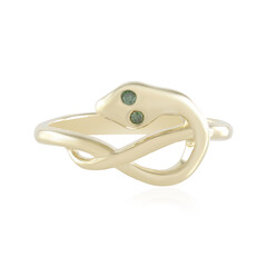 Anello in oro con Diamante Verde SI2