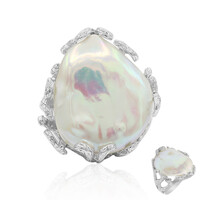 Anello in argento con Perla di Acqua Dolce (TPC)
