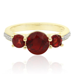 Anello in oro con Tibetanite Rossa