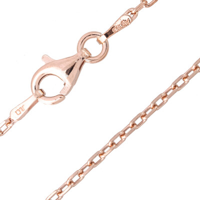 Catenina forzatina in argento 925 placcato oro rosa - 50 cm - 2,8 g