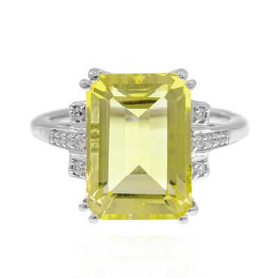 Anello in argento con Quarzo Limone